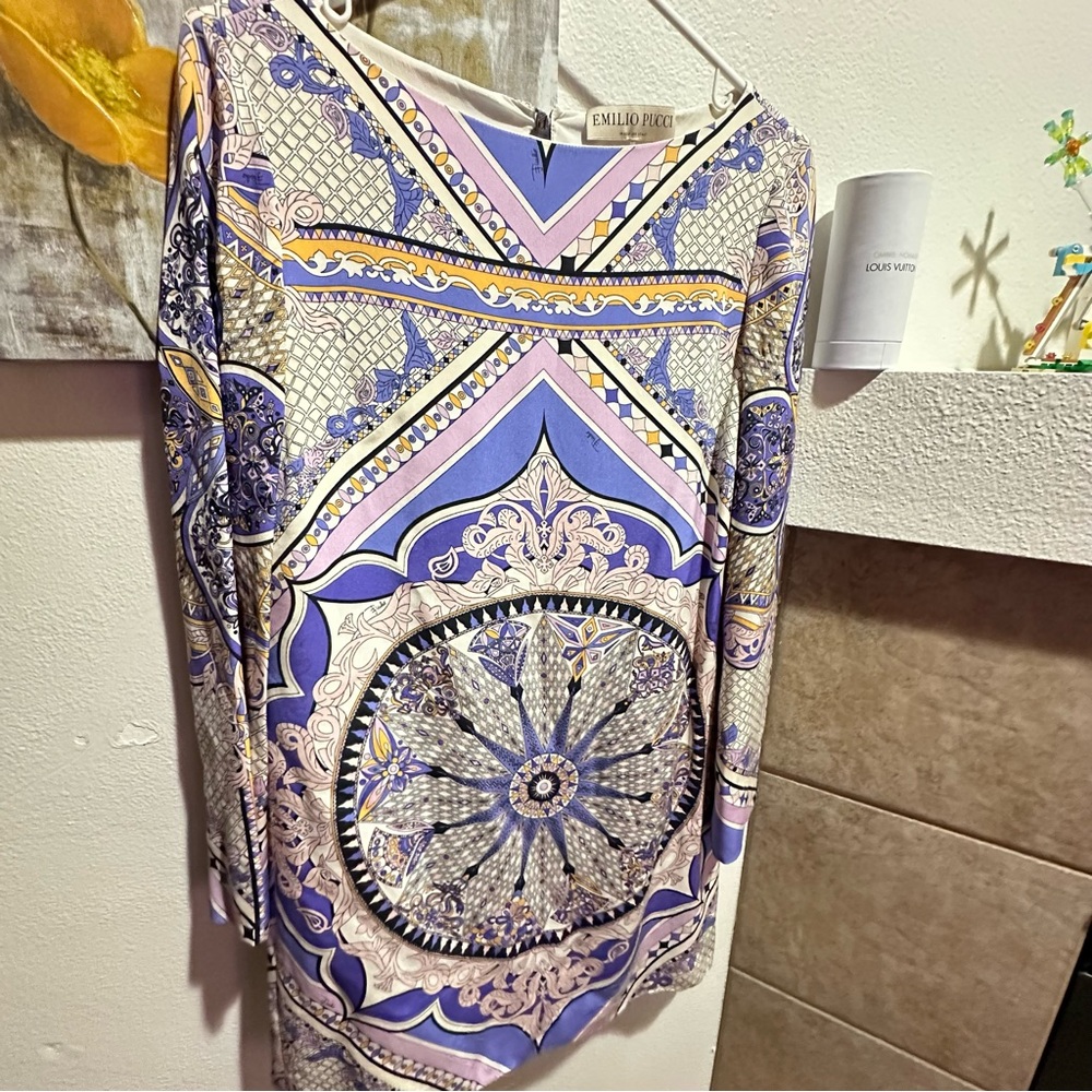 Emilio Pucci Silk Print Dress Made in Italy